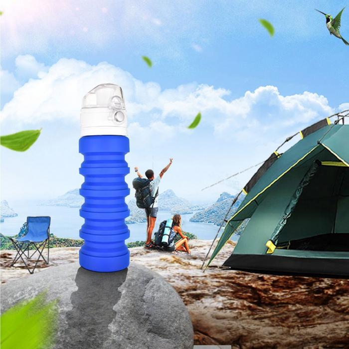 SILICONE FOLDING COLLAPSIBLE WATER BOTTLE