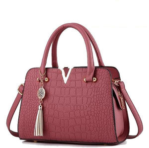 CROCODILE LEATHER WOMEN BAG V LETTERS DESIGNER HANDBAGS LUXURY