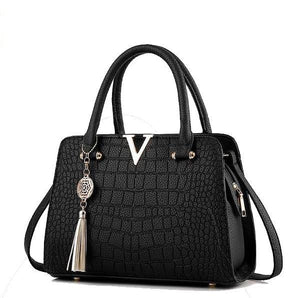 CROCODILE LEATHER WOMEN BAG V LETTERS DESIGNER HANDBAGS LUXURY