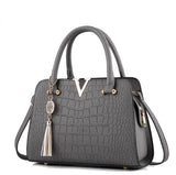 CROCODILE LEATHER WOMEN BAG V LETTERS DESIGNER HANDBAGS LUXURY