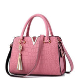 CROCODILE LEATHER WOMEN BAG V LETTERS DESIGNER HANDBAGS LUXURY