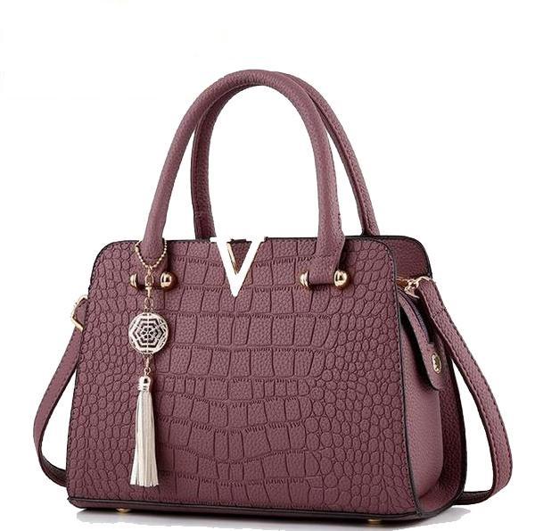 CROCODILE LEATHER WOMEN BAG V LETTERS DESIGNER HANDBAGS LUXURY