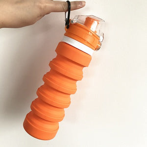 SILICONE FOLDING COLLAPSIBLE WATER BOTTLE