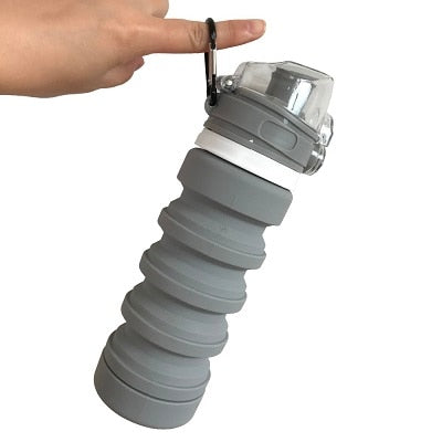 SILICONE FOLDING COLLAPSIBLE WATER BOTTLE