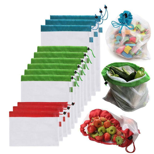 12PCS REUSABLE PRODUCE BAGS