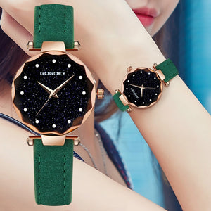 6 Colors Women Starry Sky Waterproof Watch