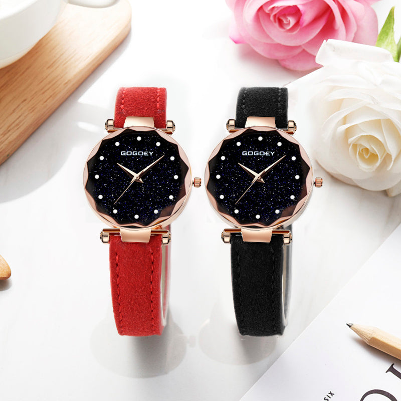 6 Colors Women Starry Sky Waterproof Watch