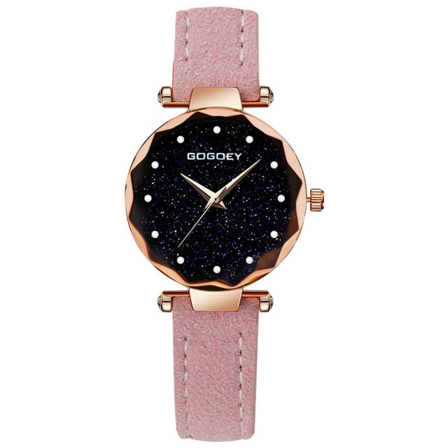 6 Colors Women Starry Sky Waterproof Watch