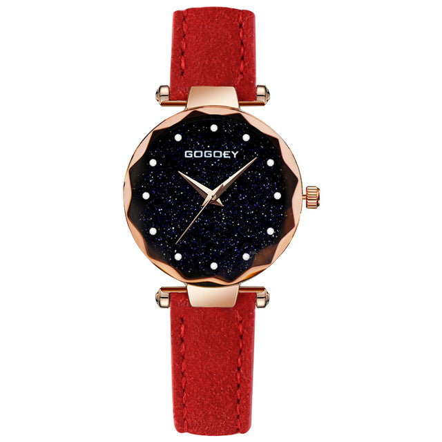 6 Colors Women Starry Sky Waterproof Watch