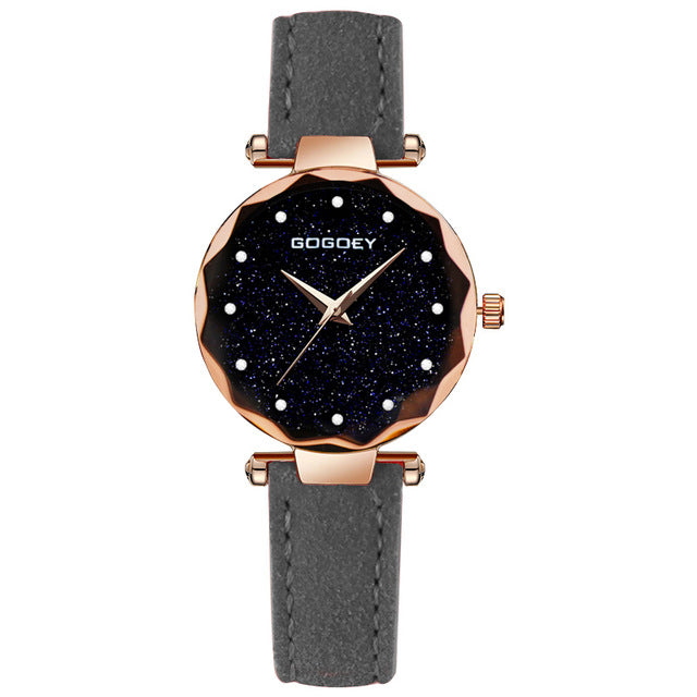 6 Colors Women Starry Sky Waterproof Watch