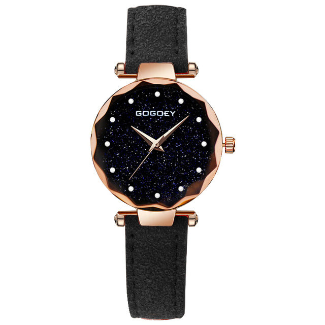 6 Colors Women Starry Sky Waterproof Watch